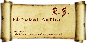 Ráczkevi Zamfira névjegykártya